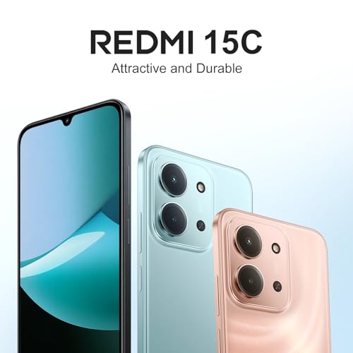 XIAOMI Redmi 15C Smartphone(Coque Inclus), 4Go RAM 256 Go ROM, Triple caméra arrière de 50MP avec IA, Écran 6,9 Pouces Batterie 6000 mAh, Affichage de Soins oculaires 120 Hz (Noir) – Image 5