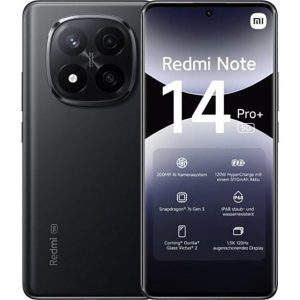 XIAOMI Redmi Note 14 Pro+ 5G Smartphone, 8+256Go, Noir, 200MP Pro-Grade AI Camera, IP68, 120W HyperCharge, fonctionnalités AI (Pas de Chargeur Inclus)