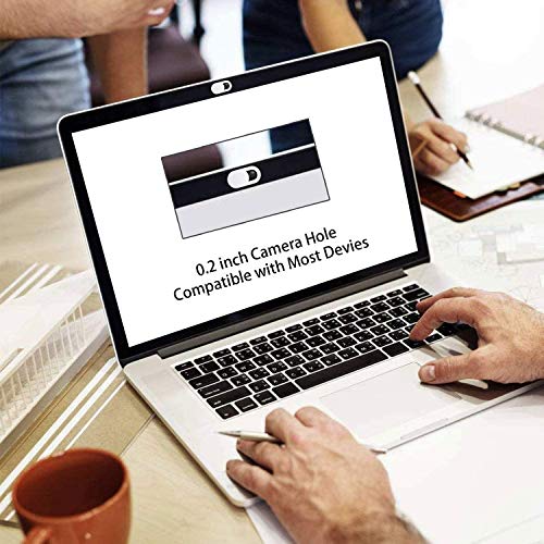 ivoler Pack de 3 Cache Webcam, Webcam Cover Autocollant Coulissant Couverture de Caméra Frontale Ultrafin pour Laptop, PC,Smartphones, Tablettes,Noteboook Pro, etc. - Noir – Image 8