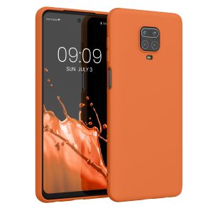 kwmobile Housse Compatible avec Xiaomi Redmi Note 9S / 9 Pro / 9 Pro Max Coque - Housse de téléphone Protection Souple en Silicone - Abricot Chaud