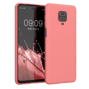 kwmobile Housse Compatible avec Xiaomi Redmi Note 9S / 9 Pro / 9 Pro Max Coque - Housse de téléphone Protection Souple en Silicone - Corail Pastel