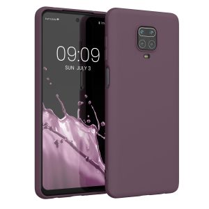 kwmobile Housse Compatible avec Xiaomi Redmi Note 9S / 9 Pro / 9 Pro Max Coque - Housse de téléphone Protection Souple en Silicone - Iris pâle