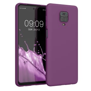 kwmobile Housse Compatible avec Xiaomi Redmi Note 9S / 9 Pro / 9 Pro Max Coque - Housse de téléphone Protection Souple en Silicone - Magenta Lilas