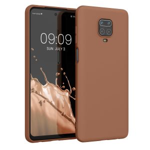 kwmobile Housse Compatible avec Xiaomi Redmi Note 9S / 9 Pro / 9 Pro Max Coque - Housse de téléphone Protection Souple en Silicone - Moka
