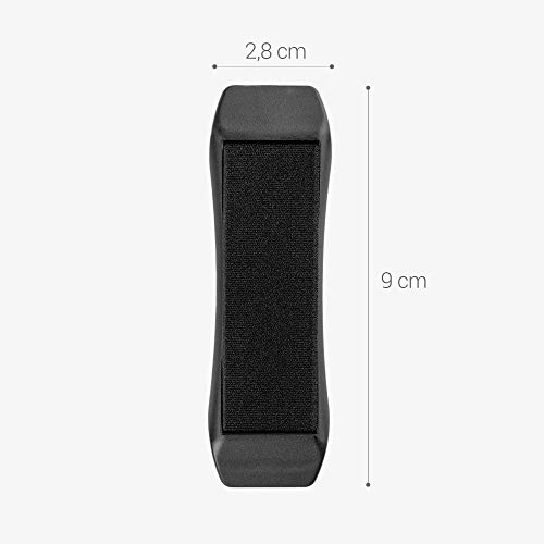 kwmobile Set 3X Support autoadhésif pour Smartphone - Accessoire Doigt pour téléphone Portable - Sangle poignée élastique Dos Smartphone - Noir – Image 5