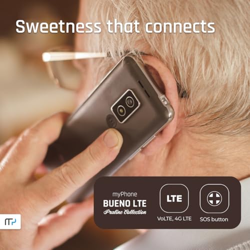 myPhone Bueno LTE Téléphone Portable sans contrat pour Personnes âgées avec Bouton SOS et Grandes Touches, écran Couleur 2,8", 4G, Longue autonomie en Veille (2000 mAh), Appareil Photo, Station de – Image 6