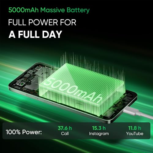 realme 14 x 5G pour smartphone, processeur Dimensity 6300 5G, appareil photo AI de 50 MP,120 Hz 6,67" HD+ écran, 8 Go+256 Go téléphone, batterie de 5000 mAh, double SIM Android 14, NFC IP64, sans – Image 7