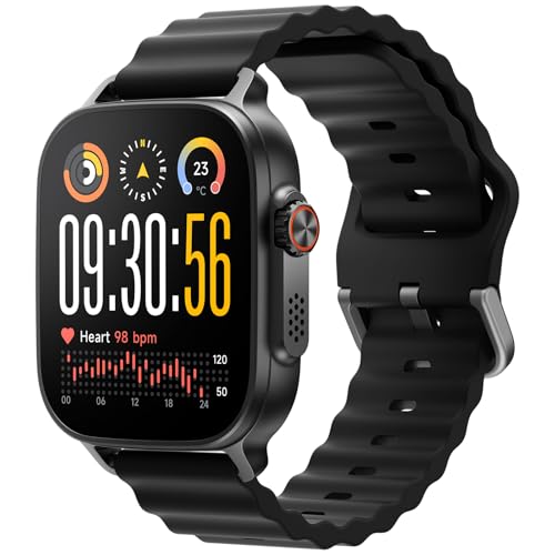 realme Watch 5 Montre Connectée, Écran Tactile AMOLED 1,97'', GPS Indépendant, NFC, Appels Bluetooth, 108 Modes Sport, Surveillance Oxygène Sang/Sommeil, Étanche IP68, Autonomie 16 Jours, Noir – Image 2