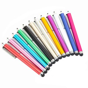 12 Pièces Stylet Stylo, Stylet capacitifs Universels, Tactile Stylo Écran Capacitive, pour Tablettes et Téléphones Portables, 12 Couleurs
