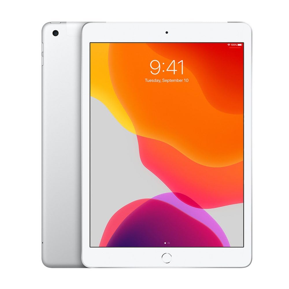 2019 Apple iPad (10,2-pouces, Wi-Fi + Cellulaire, 32 Go) Argent (Reconditionné)