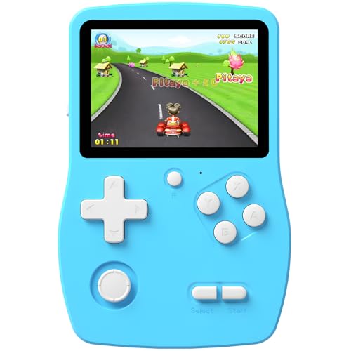 32 Bit Console de Jeux Portables pour Enfants avec 139 Jeux Vidéo, Lecteur de Jeu avec écran IPS de 3,0" Batterie Rechargeable, Jeu de Voyage Cadeaux Jouets pour Garçons Filles (Bleu) – Image 2