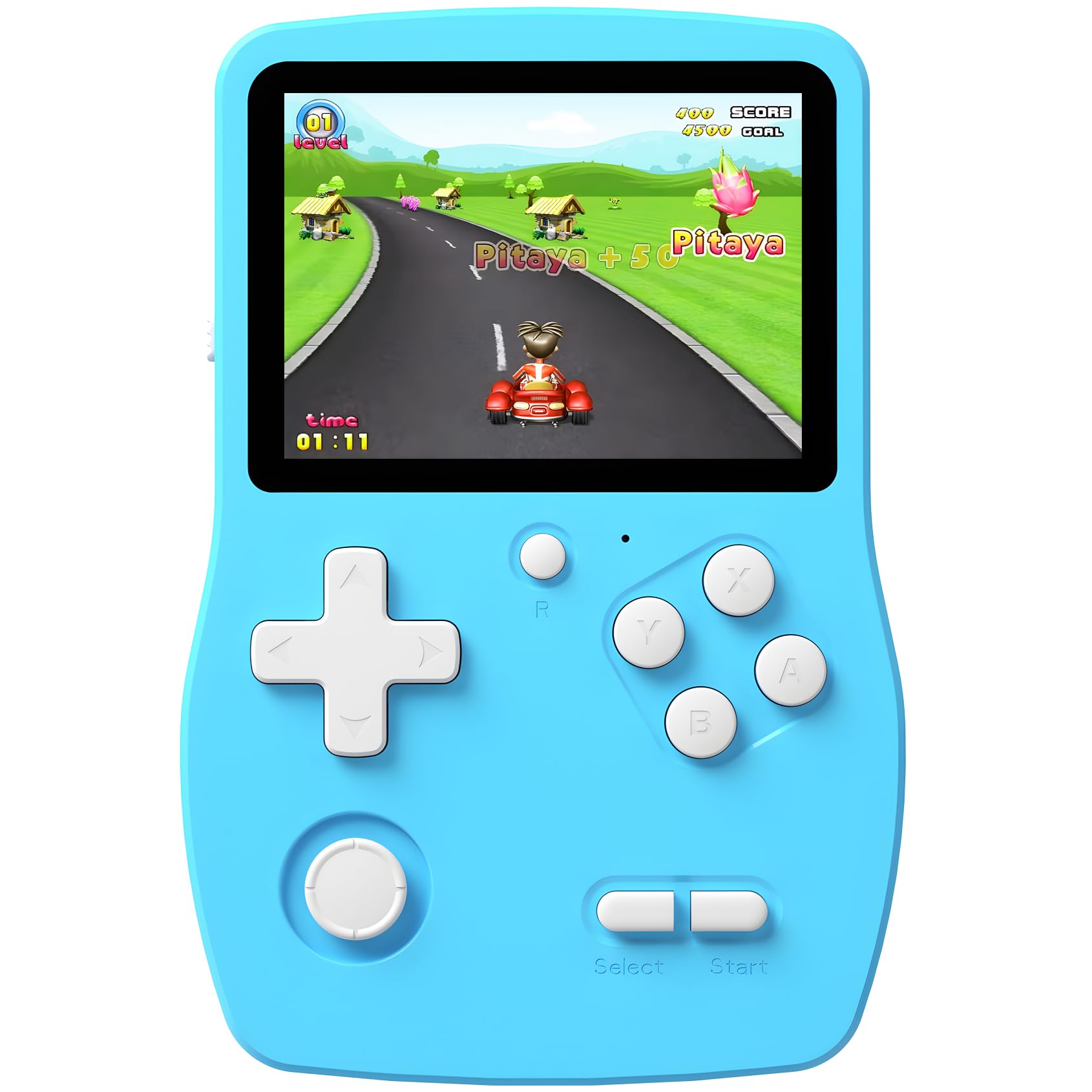 32 Bit Console de Jeux Portables pour Enfants avec 139 Jeux Vidéo, Lecteur de Jeu avec écran IPS de 3,0" Batterie Rechargeable, Jeu de Voyage Cadeaux Jouets pour Garçons Filles (Bleu)