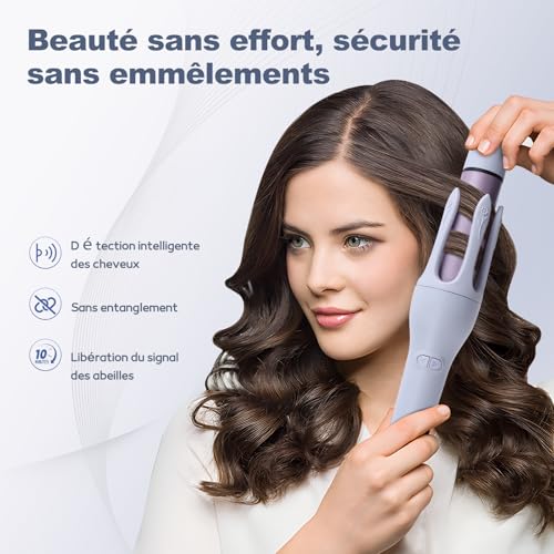 32mm Boucleur à Cheveux Automatique, 2-en-1 Boucleur Automatique + Lisseur Cheveux, Revêtement Céramique, 3 Tem (160°C-200°C), Chauffage PTC et Coiffure Longue Durée – Image 5