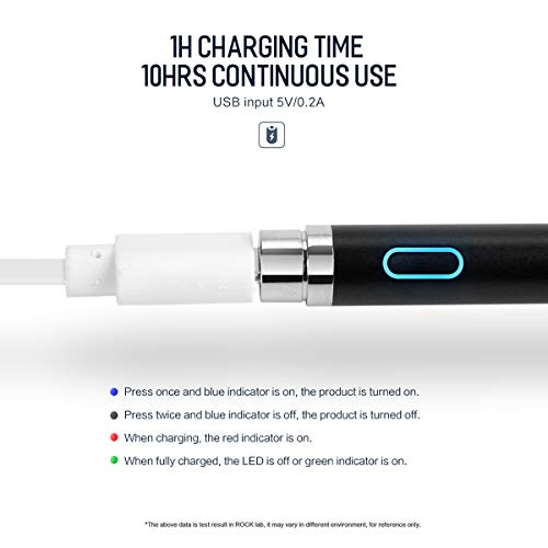 AICase Stylet Capacitif, 2 en 1 Stylus Stylet Stylo écran Tactile 1.45mm Haute Précision Stylus Capacitif Universel,Compatible avec Les Smartphones,tablettes,Apple iPhone/iPad,Noir – Image 5