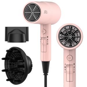 AINA Sèche-cheveux avec diffuseur, sèche-cheveux pour femmes | Technologie ionique avancée, revêtement en céramique | Fonction Cold Shot et Turbo Heat pour un séchage rapide et un éclat 230v~