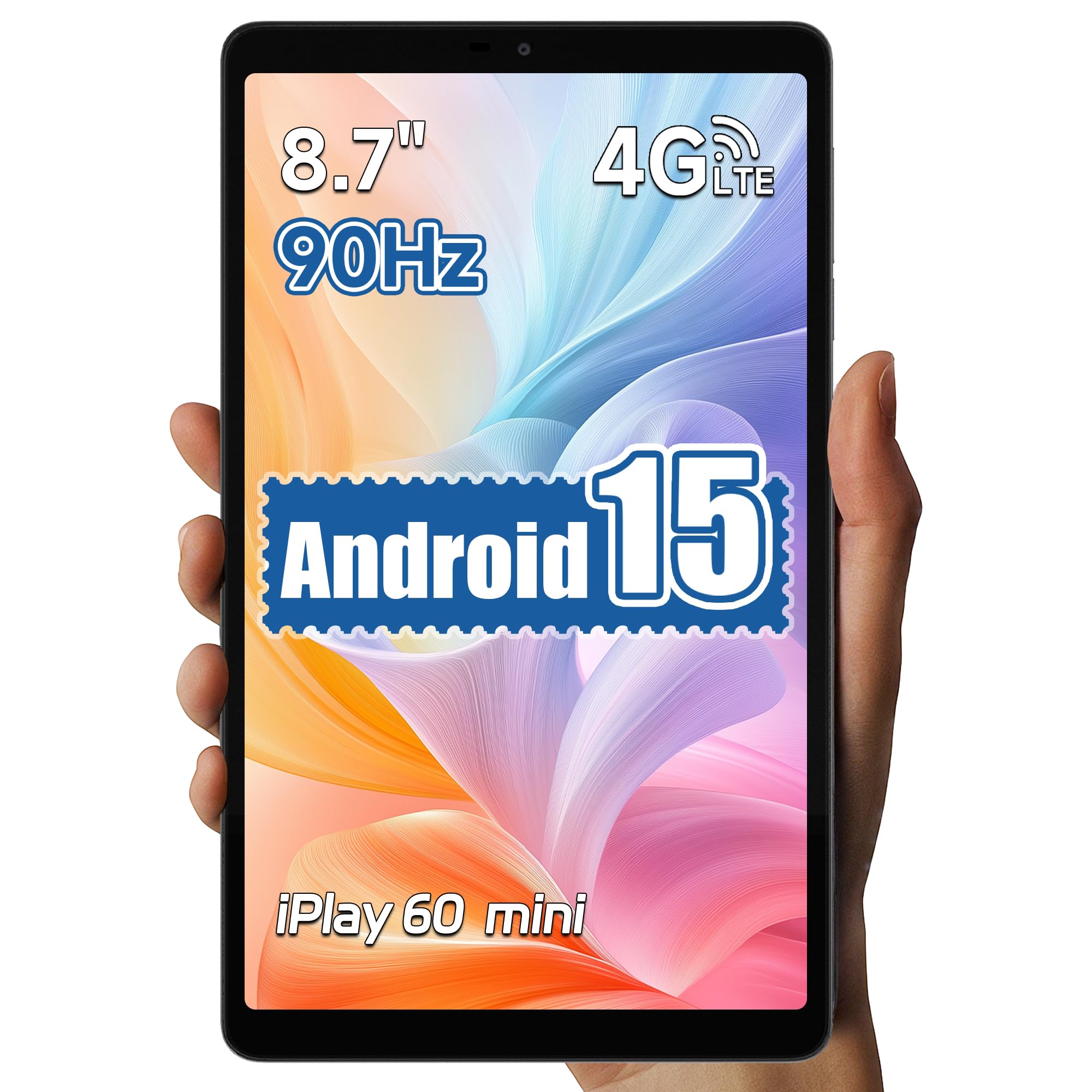 ALLDOCUBE iPlay 60 Mini - Tablette 8,7 Pouces - Android 15, Allwinner Octa-Core, 12Go+ 64Go, Écran 90Hz IPS 400 Nits, Widevine L1 Netflix, WiFi/4G LTE/GPS