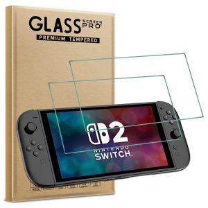 AOKUMA Verre Trempé Nintendo Switch 2 Model 2025, [Lot de 2] Protection écran Pour Nintendo Switch 2 [0.26mm] [Extrêmement résistant aux rayures] [Haute définition] [Facile à installer]