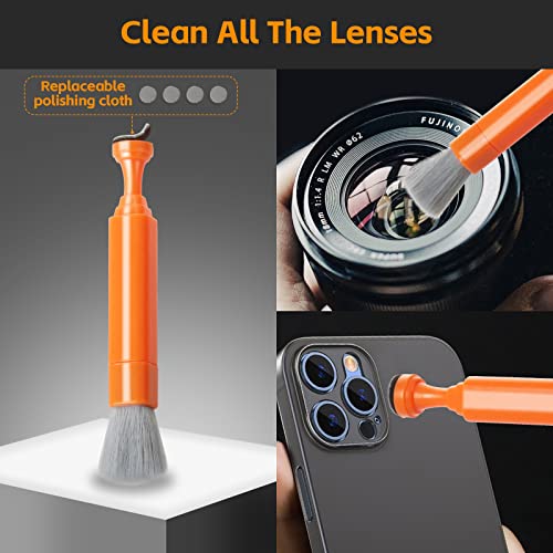 Alyvisun Kit Nettoyage Clavier, 11 en 1 Nettoyeur Claviers PC Multifonctionnel, Keyboard Cleaner Brosse à Outils, pour Tablette, Téléphones, Ordinateur, Écouteurs, Orange – Image 6