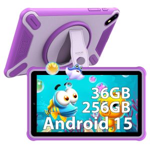Android 15 Tablette pour Enfants 7 Pouces, 36GB RAM 256GB ROM (SD Extensible), 6580mAh, Contrôle Parental, 5G WiFi 6, Bluetooth 5, Tablette éducative (Violet)