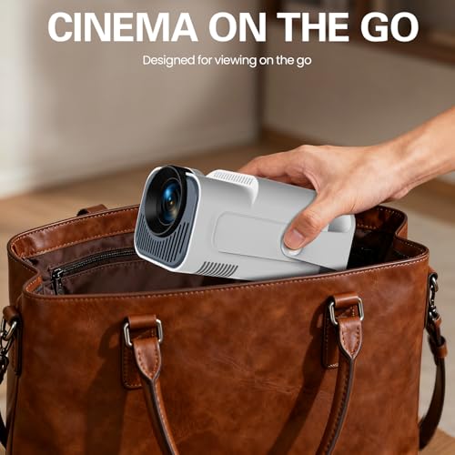App intégrée - Vidéoprojecteur 4K 1080P, Mini Projecteur Portable 5G WiFi 6 BT 5.4, Projecteur Full HD 1080P Compatible Con HDMI/TV Stick/Ordinateur Portable - Blanc – Image 4