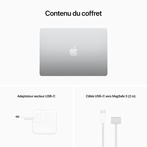 Apple 2022 MacBook Air avec Puce M2 : écran Liquid Retina de 13,6 Pouces, 8GB de RAM, 256 Go de Stockage SSD ; Argent – Image 7