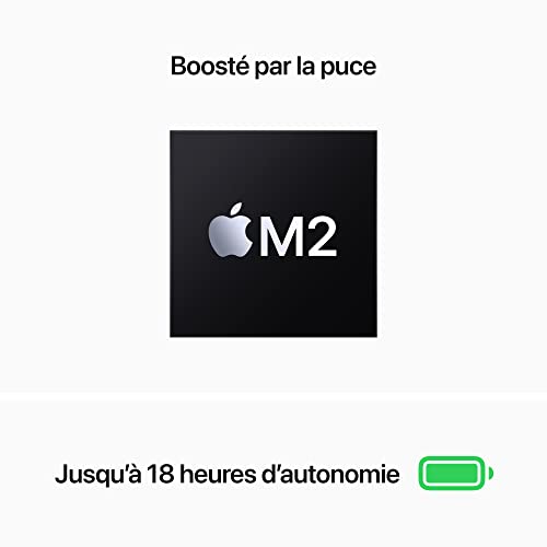 Apple 2022 MacBook Air avec Puce M2 : écran Liquid Retina de 13,6 Pouces, 8GB de RAM, 256 Go de Stockage SSD ; Gris sidéral – Image 4