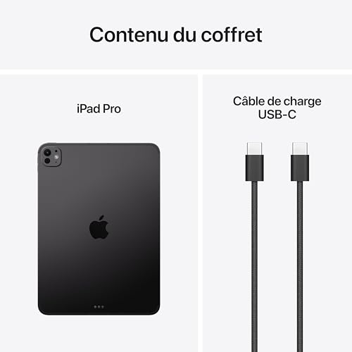 Apple iPad Pro 11 Pouces (M5) : Écran Ultra Retina XDR, 512 Go, Caméra Avant Horizontale 12 MP/Caméra arrière 12 MP, Wi-FI + 5G, Autonomie d’Une journée — Noir sidéral – Image 7