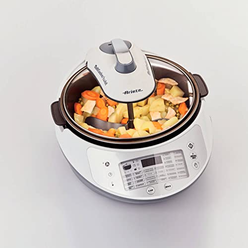 Ariete Multi-Cooker Twist 2945, Machine à Cuisiner, Marmite Électrique Multifonction avec 30 Programmes de Cuisson Préréglés, Écran Lcd, Capacité de 5 L, 1900W, Blanc – Image 3