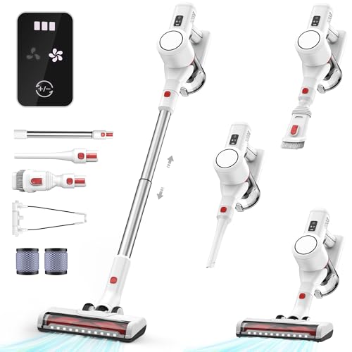 Aspirateur Balai sans Fil Puissant - Balais Électriques Poil Animaux Cordless Stick Vacuum Cleaner Rechargeable Batterie Silencieux Léger pour Sols Tapis Poils d'animaux Domestique – Image 2