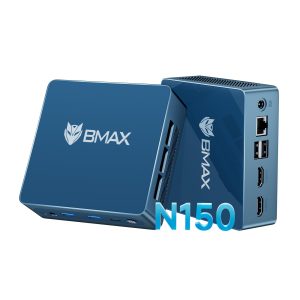 BMAX B4Ultra Mini PC W-11 PRO,Intel Twin Lake N150 (mise à niveau N100)16Go DDR4 RAM 512Go M.2 SSD, Mini Ordinateur de Bureau, Double écran/HDMI/Type-C/WiFi 5/BT 5.0, Tour PC pour école,Maison,Bureau