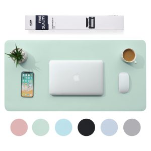 BUBM Tapis de bureau, tapis de souris, tapis de bureau, 80x40cm, housse de protection de bureau en cuir PU antidérapant, maison et bureau pour ordinateur portable