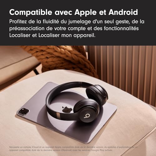 Beats Solo 4 – Casque Supra-auriculaire sans Fil Bluetooth, Apple et Android Compatible, 50 Heures d’autonomie – Noir Mat – Image 6