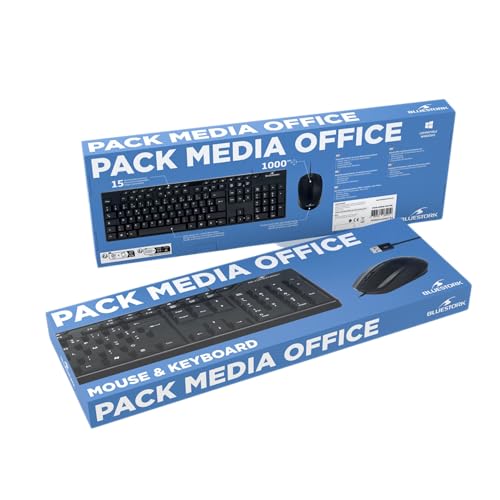 Bluestork – Pack Media Office - Pack Clavier Souris Filaire USB – AZERTY Ergonomique et Souris Filaire Réactive - Ensembles Clavier et Souris, Silencieux, Connexion Facile, Confort - PC/Linux – Image 8