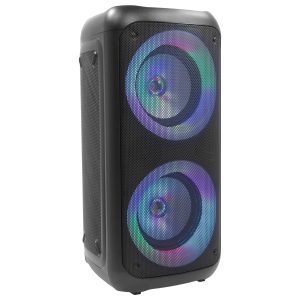 BoomTone DJ Traveler 400 Enceinte sur Batterie, idéale pour Les DJ Mobiles et Les fêtes privées, Bluetooth, lumière intégrée, USB/SD, Poignée de Transport télescopique.