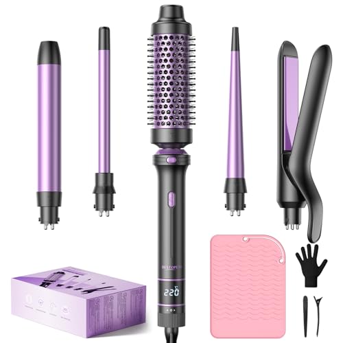 Boucleur à Cheveux BESTOPE PRO 5 en 1 - Fer à Boucler Avec un Lisseur Cheveux,Boucleur Wavy,Brosse Thermique(9 mm-25 mm),Fer à Friser Kit - Température Réglable,Pour Les Voyages et Les Cadeaux – Image 2