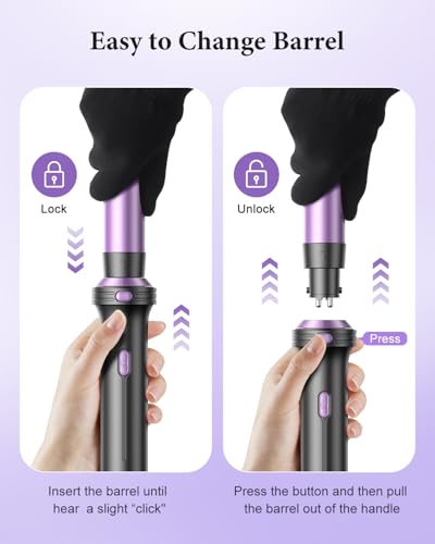 Boucleur à Cheveux BESTOPE PRO 5 en 1 - Fer à Boucler Avec un Lisseur Cheveux,Boucleur Wavy,Brosse Thermique(9 mm-25 mm),Fer à Friser Kit - Température Réglable,Pour Les Voyages et Les Cadeaux – Image 5