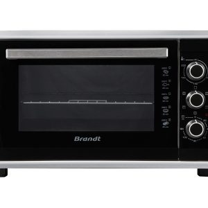 Brandt FC4200MS - mini four - 42L - Multifonction -240°C - 5 positions de cuisson - Porte double vitre - Accessoires : lèchefrites, grille, pince pour récupérer les plats, tournebroche -1800w - silver