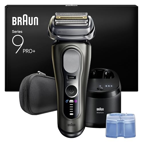 Braun Rasoir Electrique Homme Series 9+ PRO 9665CCE Graphite, Etanche, Lames De Précision Ultra-Fines Et Tondeuse Pro Trimmer Pour Bien Raser La Barbe, Coffret Rasage Avec Station De Nettoyage – Image 2