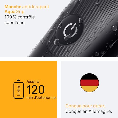 Braun Tondeuse Tout-En-Un Series 5, 9-En-1, Lame Ultra Affûtée, 120 Min D’autonomie, Protection SkinGuard Pour Le Corps, Coupe Précise Et Efficace, Manche AquaGrip Pratique Sous L'eau, AIO5540, Noir – Image 6