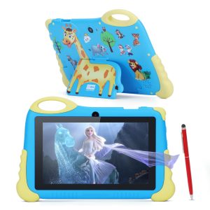 C idea Tablette 7" pour Enfants de 3 à 7 Ans, Tablette Android 13 pour Tout-Petits, 4 Go de RAM 32 Go de ROM (512 Go TF) HD IPS Protection des Yeux de sécurité pour garçons et Filles Cadeau (Bleu)