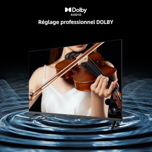 CHIQ L40FT Smart TV 40" (100 cm), Full HD, HDR10, Google TV OS, Audio Dolby & DBX-TV, Tuner Triple DVB-C/T/T2/S/S2, Chromecast Intégré, Design Métal sans Cadre – Image 8