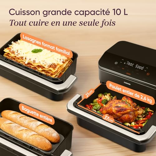 COSORI Air Fryer 10L Twinfry, Friteuse sans Huile Double Résistance, Airfryer à Dual Zone Avec Séparateur Amovible, 5-en-1, Grande Capacité, Cuisson optimale, 40℃-240℃, Contrôle Smart via App – Image 6