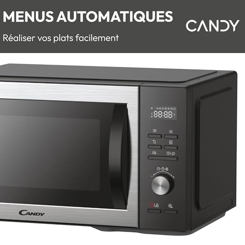 Candy CMGA31EDLB Four Micro-ondes, Gril Quartz 1000W, Grande Capacité 31L, Recettes Automatiques, Fonction Gril, Nettoyage Auto, Programmateur digital, Fonction décongélation, Noir Silver – Image 3
