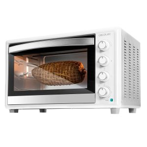 Cecotec Four à Convection de Table 46 Litres Bake&Toast 4600 White Gyro, 2000 W, Lumière Intérieure, 12 Fonctions, Température jusqu’à 230º, Porte Double Vitrage, Inclus Tournebroche