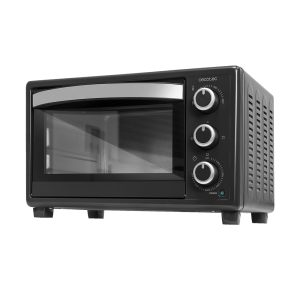 Cecotec Four de comptoir Bake&Toast 2300 Noir, 23 L, Puissance 1500 W, Jusqu'à 230ºC, 3 modes de chauffage : grill, chaleur de base et combinée, Porte à double vitrage, Minuteur