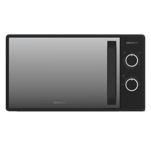 Cecotec Grandheat 3040 Mirror Micro-ondes 20 litres 700 W, 6 niveaux, revêtement anti-Dirt iTech et technologie 3DWave, mode dégivrage, minuteur, noir et porte effet miroir