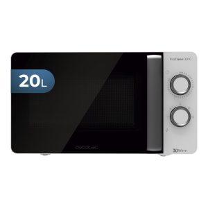 Cecotec Micro-ondes ProClean 3010. Capacité de 20 L, Revêtement Ready2Clean, 700 W de Puissance, 6 Niveaux de Fonctionnement, Minuterie 30 minutes, Mode Décongeler, Finition en Blanc.