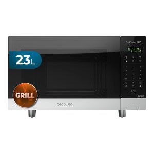 Cecotec ProClean 6010 - Micro-ondes Numérique ProClean 6010 avec revêtement Ready2Clean, Technologie 3DWave, 800 W, 23 l, Design élégant, Acier inoxydable, 8 programmes prédéterminés