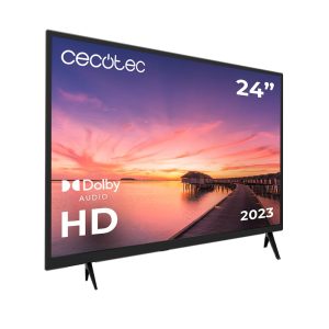 Cecotec Téléviseur TV 0 Series 0024, Écran 24 Pouces, HD, Résolution Images et Vidéos optimale, Système Dolby, Mémoire Flash, Connectivité avec 3 Ports HDMI et 1 Port USB, Télécommande, Classe E