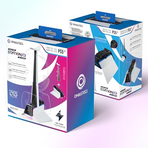 Chargeur Manette PS5 - Station de Charge Rapide 2H, Support Manette et Accessoire PS5, Double Chargeur Compatible avec DualSense, Support Amovible Recharge Casque Inclus - Station X3 (Blanc) – Image 7